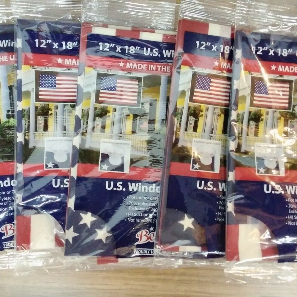10 American Flags 12" x 18"
